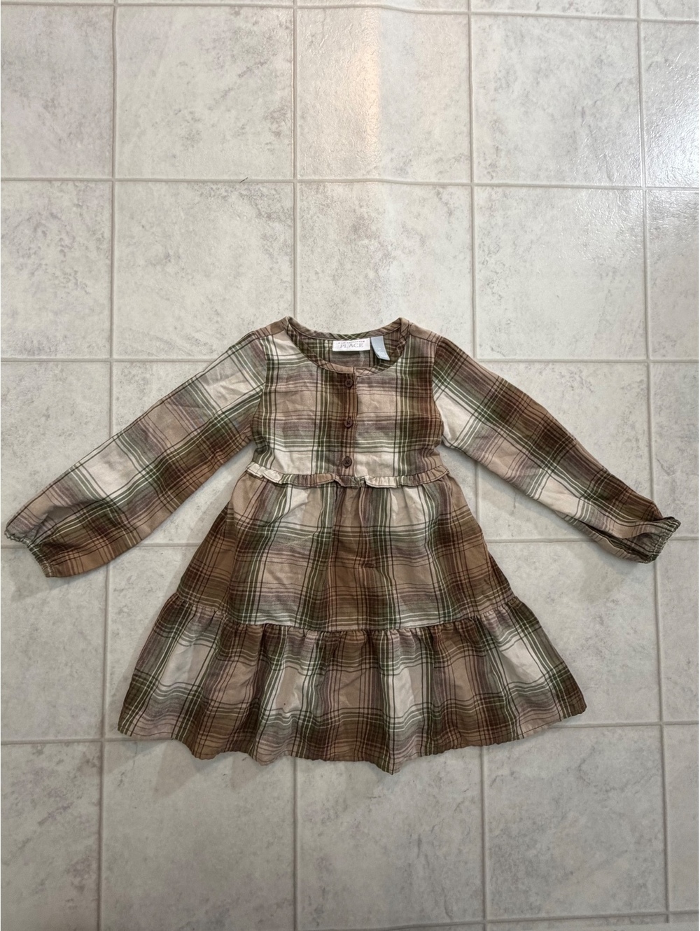 The Children's Place plaid long sleeve girls dress size 4T
